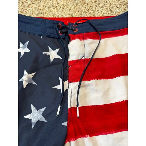 O'Neill Superfreak, size Men's 32; American Flag; Patriotic swim trunks; shorts - Picture 8 of 13
